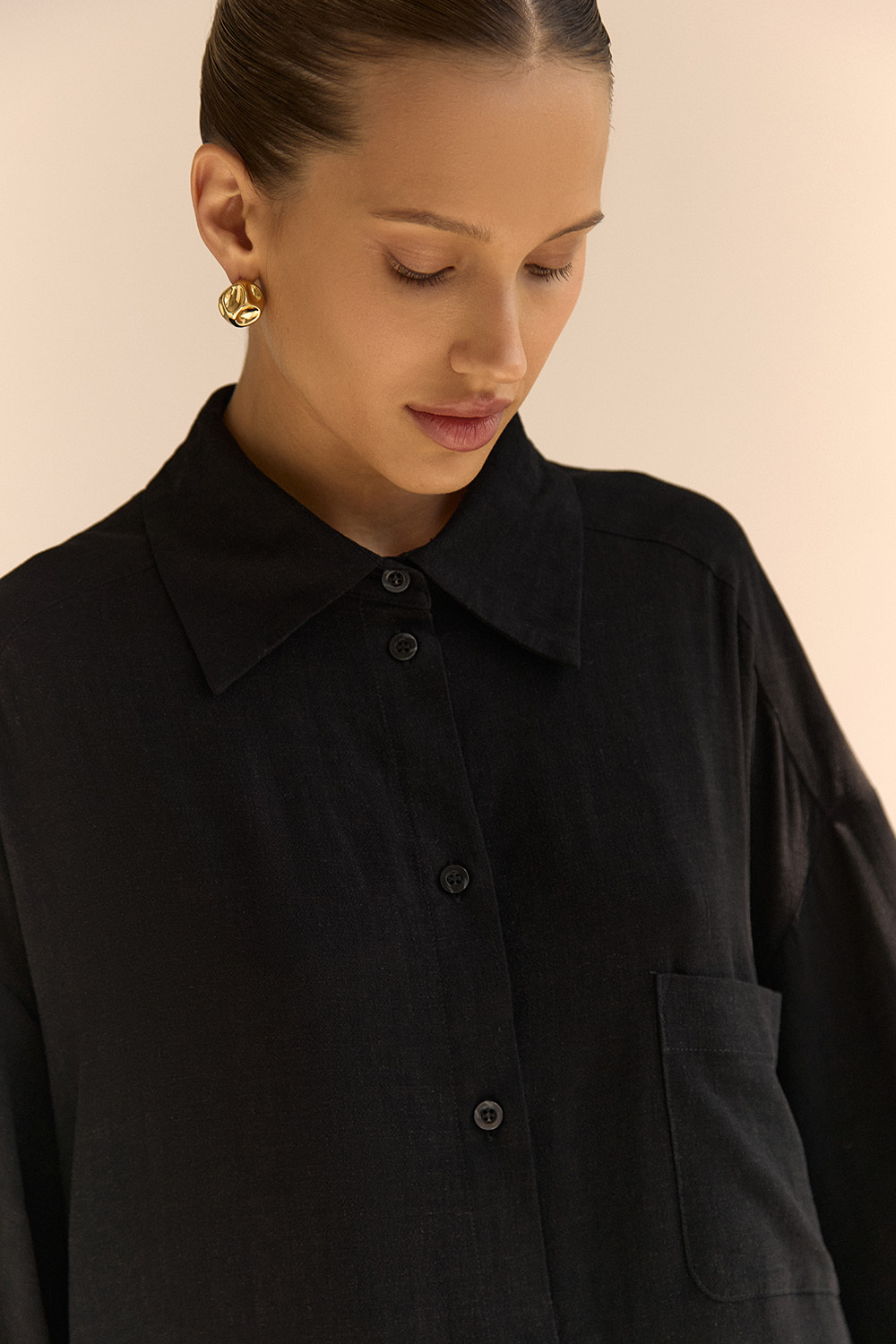 Рубашка с длинным рукавом MYKONOS Чёрный