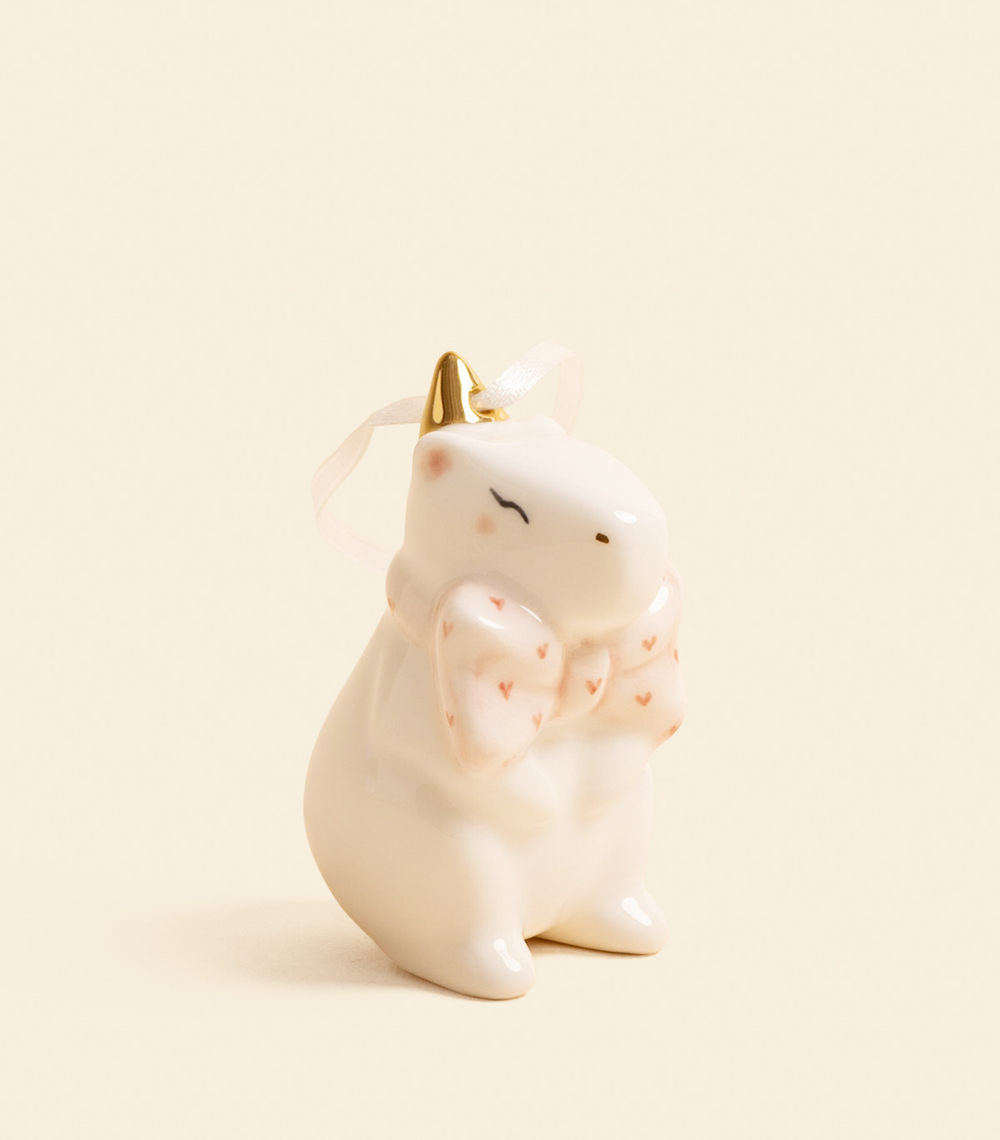 Елочная игрушка — Капибара в розовом бантике | Reveri