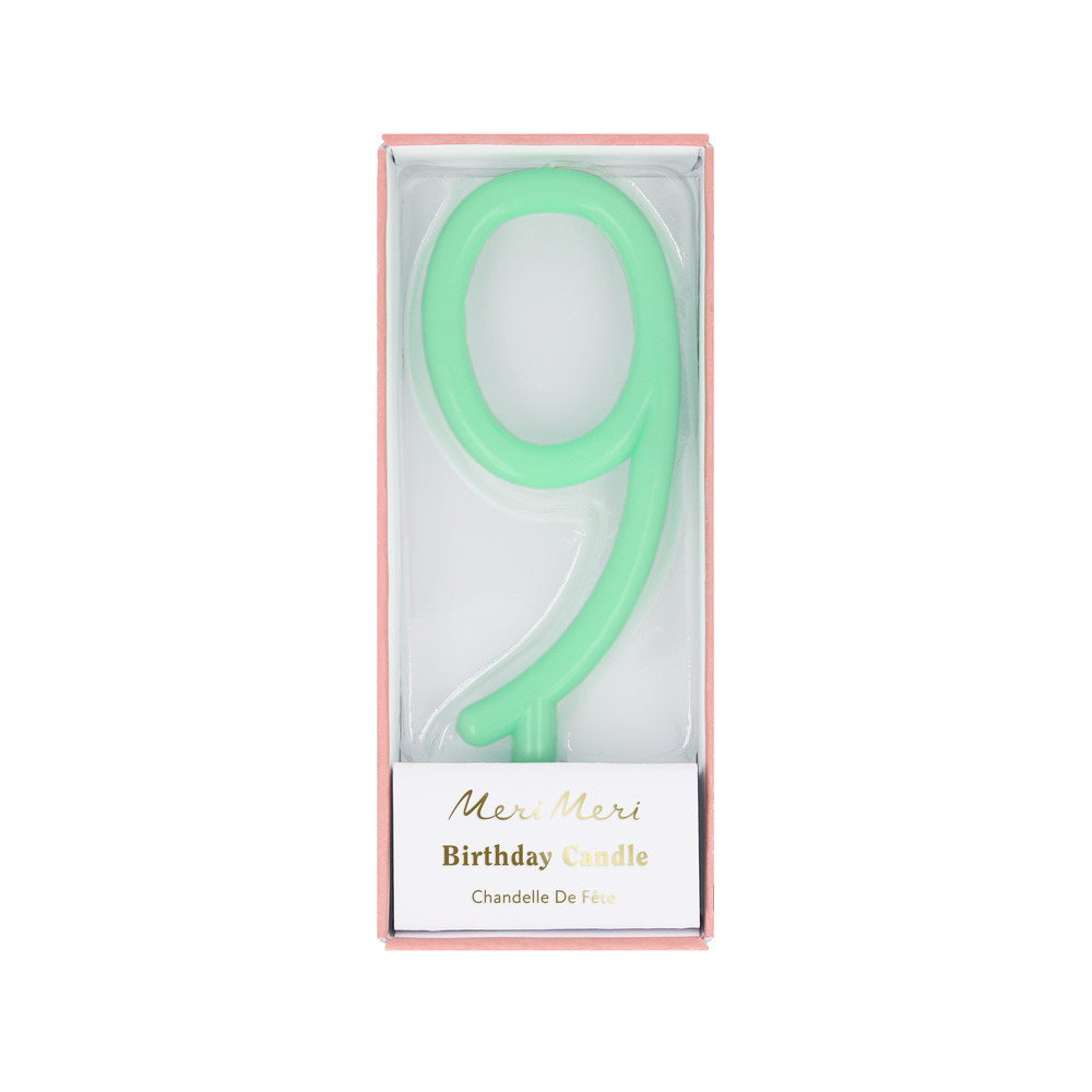 Свеча тонкая цифра "9"