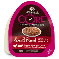Core консервы для собак мелких пород с говядиной, зеленой фасолью и красным перцем (паштет) 85 г пластик.баночка