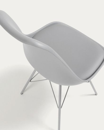 Стул Lars серый с металлическими ножками La Forma Испания 