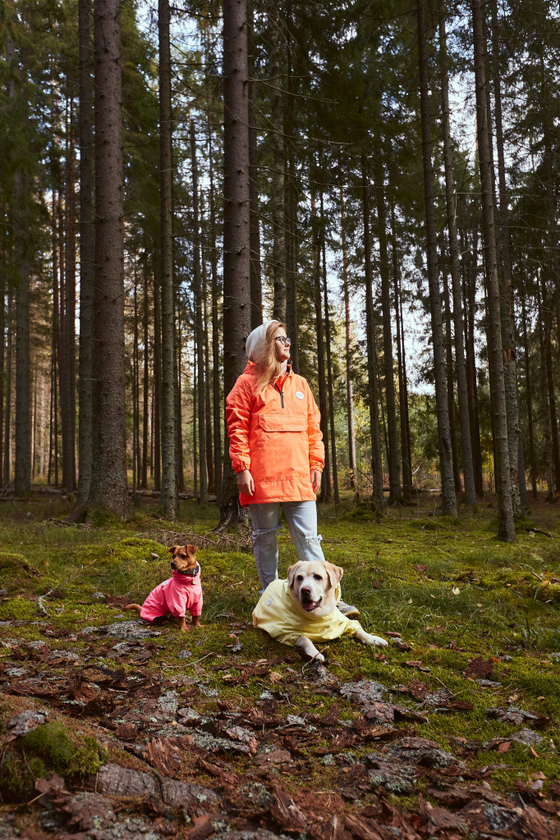 Анорак дождевик женский Оранжевый неон