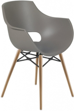 Кресло пластиковое Papatya Opal Wox Pro Beech, натуральный, тортора