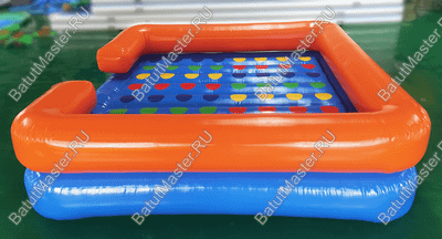 Интерактивная надувная игра "Твистер" 3*3*0,6 м, без подкачки