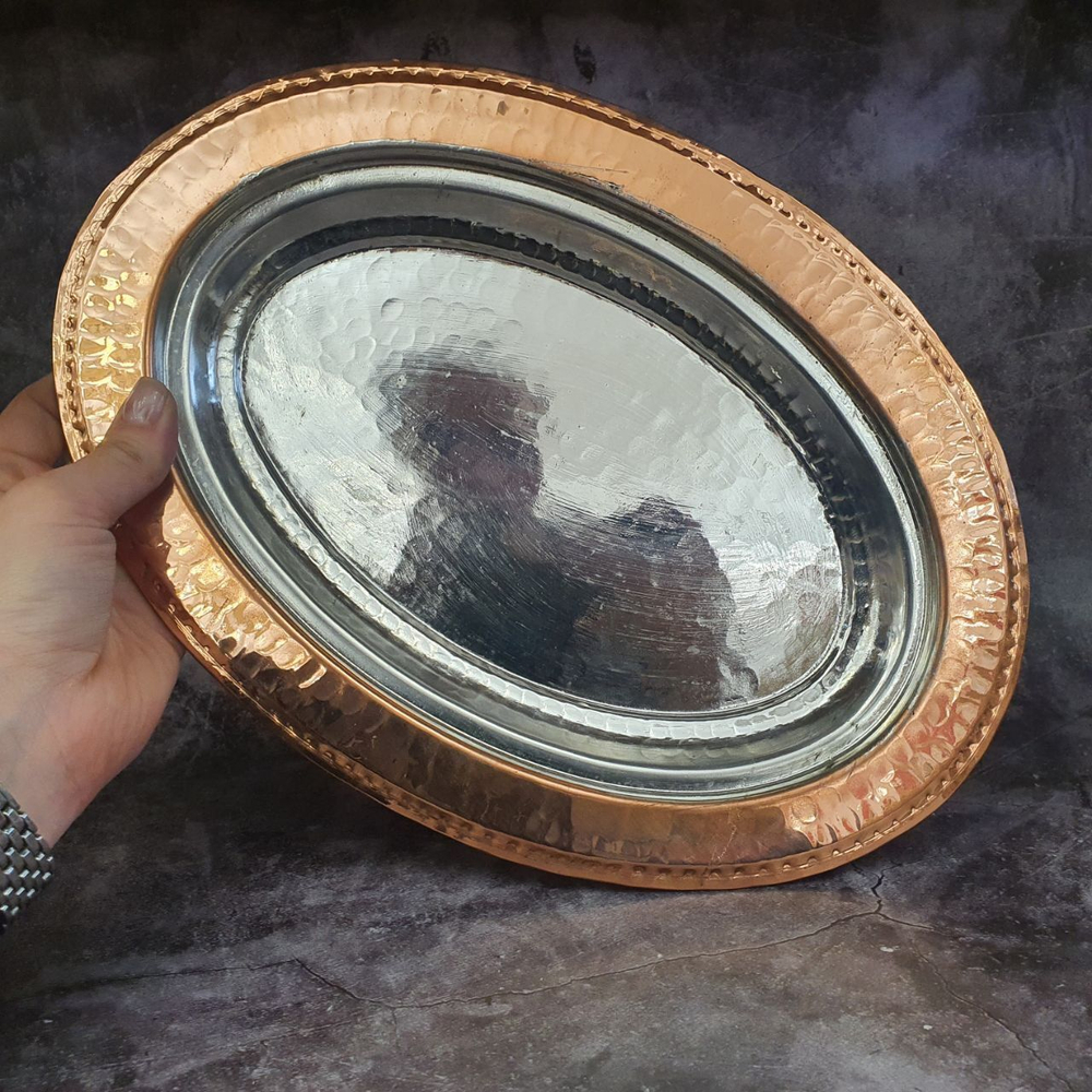 Медное блюдо "Мехмет" ручная работа 35x18см/ACAR. Турция (медный)