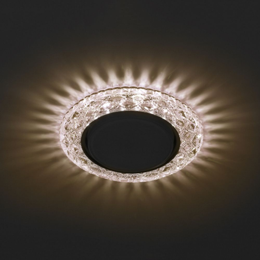 DK LD24 CHP/WH Светильник ЭРА декор cо светодиодной подсветкой Gx53, шампань | Встраиваемые LED светильники