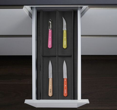 КОМПЛЕКТ лоток +делитель ФайнЛайн Линик, 300, ЯСЕНЬ черный