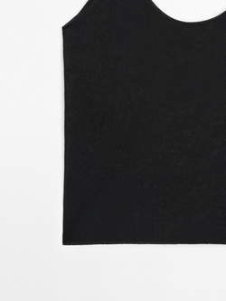 Massimo Dutti Топ на тонких бретелях - Limited Edition, черный