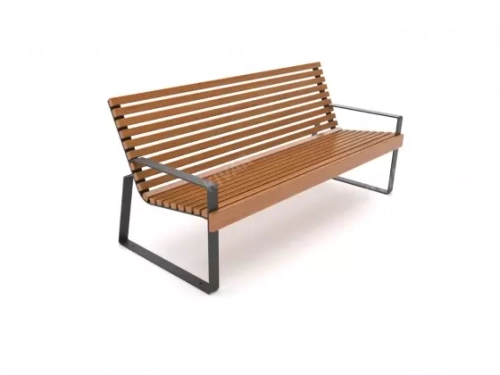 Скамья со спинкой и подлокотниками Тип Ск-1