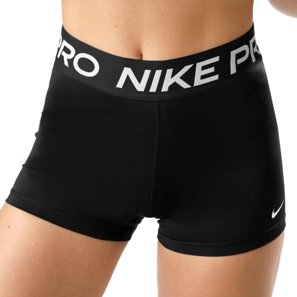 Женские теннисные шорты Nike Pro 3in Shorts Women - Black, White