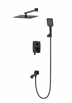 Душевая система встраиваемая WONZON & WOGHAND FLEX WW-88939072-MB черный матовый