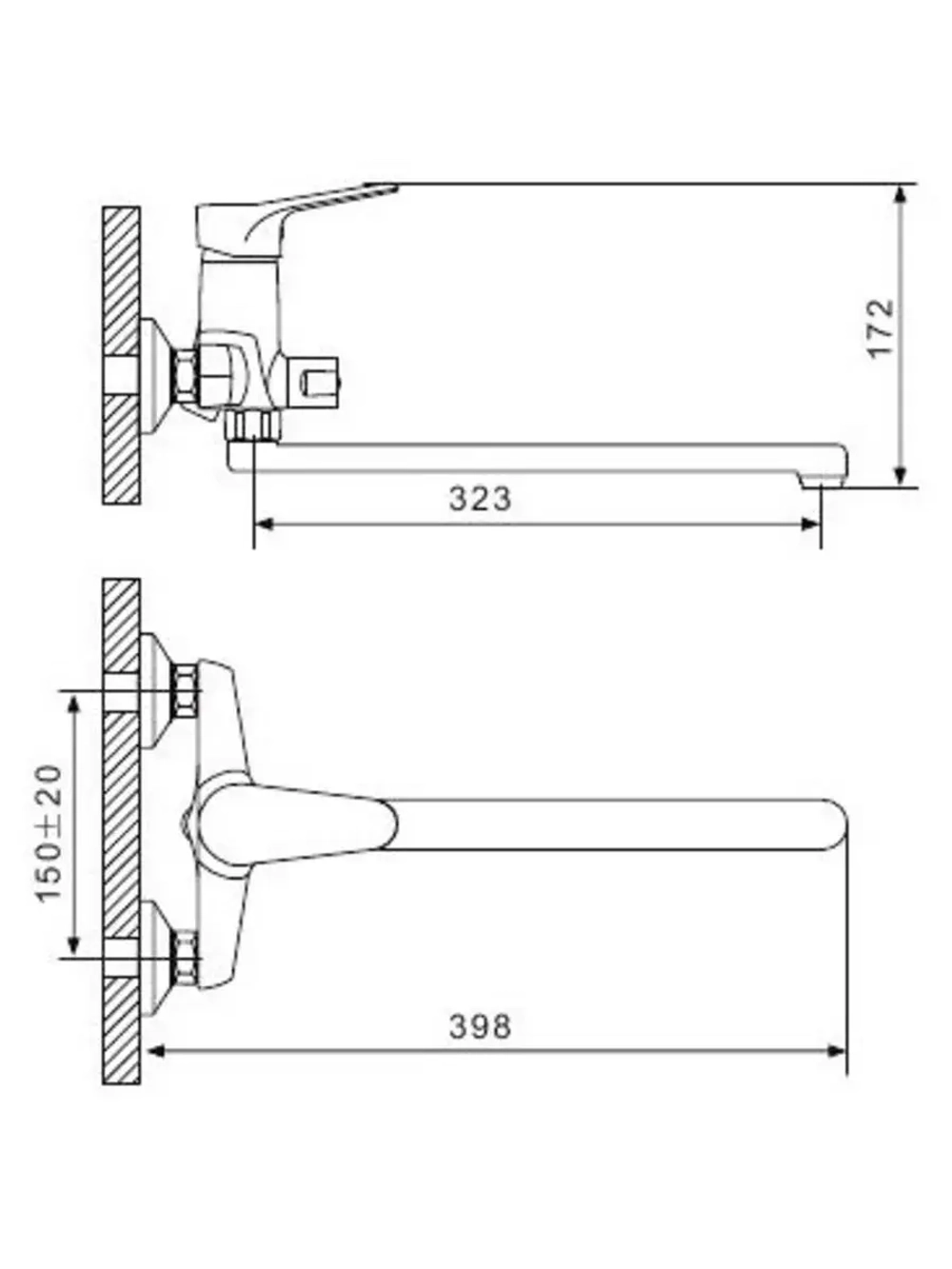 Смеситель для ванны Gappo G2236