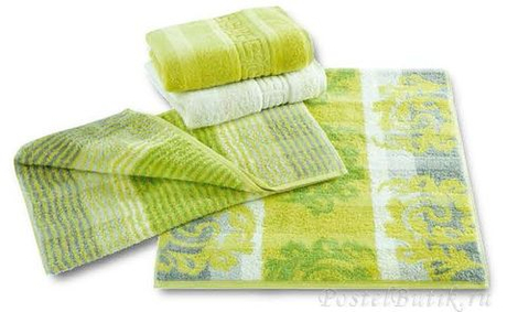 Полотенце 80х150 Cawo Noblesse 1057 Cashmere Jaquard киви