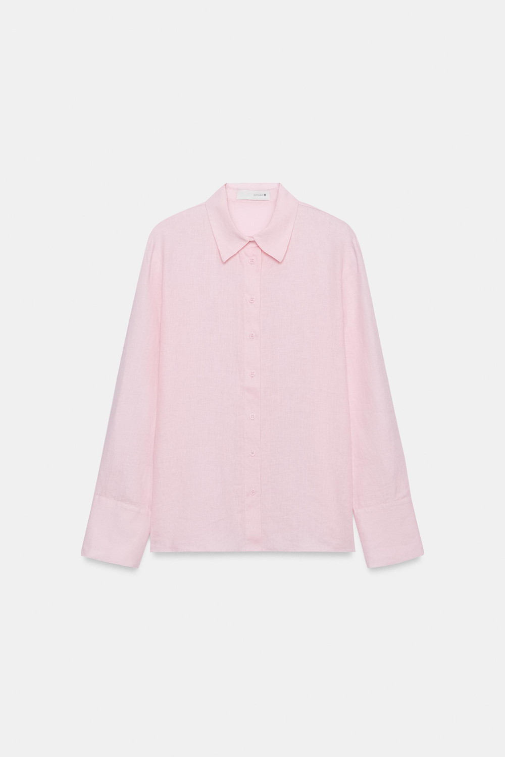 ZARA РУБАШКА ИЗ 100% ЛЬНА — ZW COLLECTION, РОЗОВЫЙ