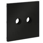 Накладка для розетки телевизионной оконечной TV+SAT, S70 (черный матовый)
