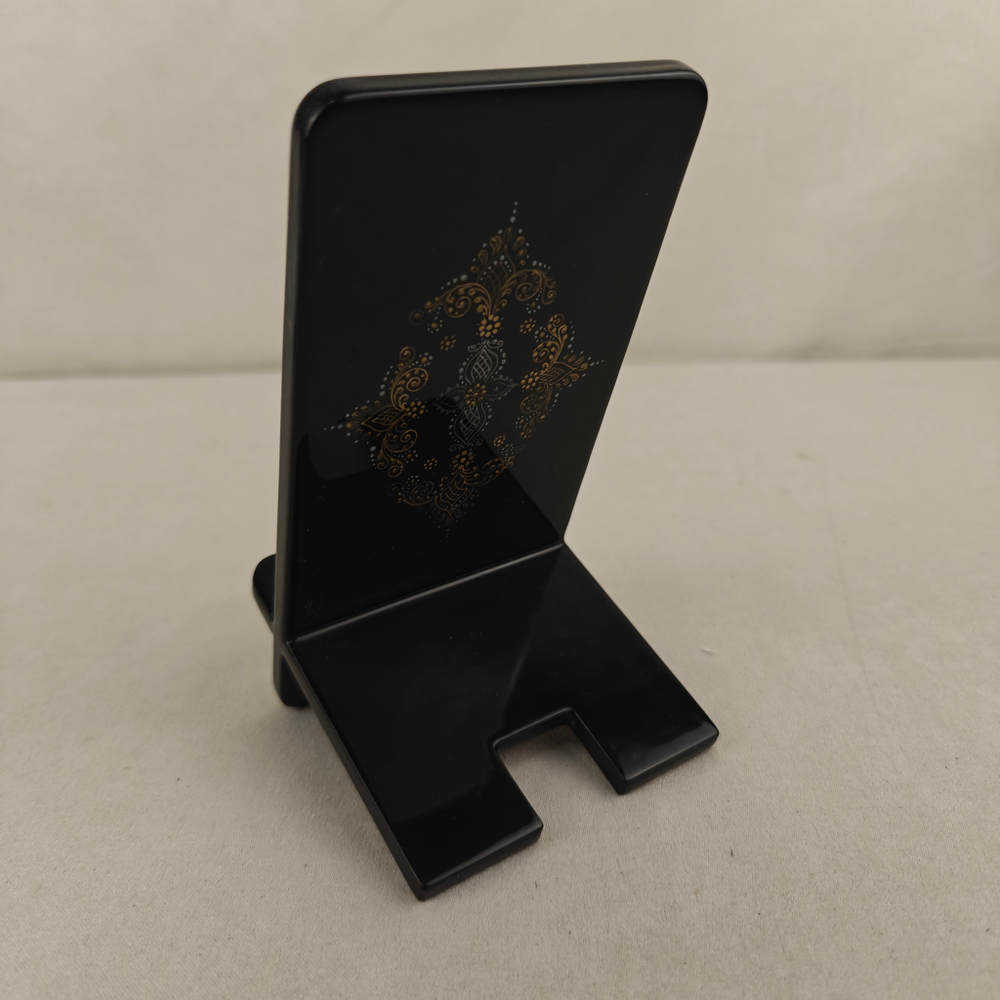 Сувенирная подставка для телефона с росписью Палех "Пионы"