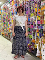 Юбка двухсторонняя на резинке, Креп-жоржет, длина 95 см, free size (44-54) 161433
