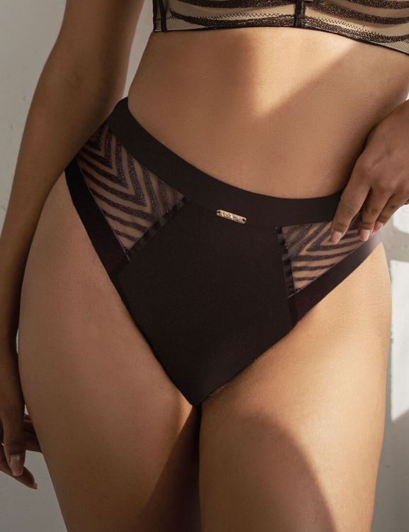 Трусы Kris Line Brownie стринги High Waist (шоколадный)