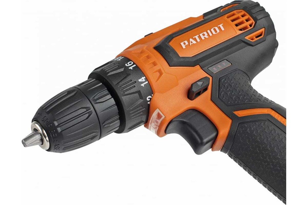 Аккумуляторная дрель-шуруповерт PATRIOT BR 119Li 180301119, 1250 об/мин, 0.89 кг