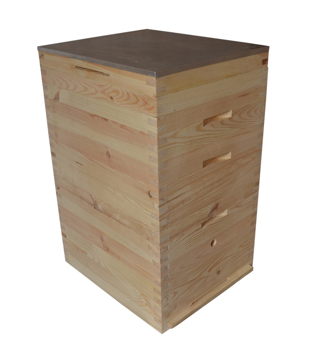 Улей в шип 12 рам 1 корпус + 2 магазина (сетчатое дно)