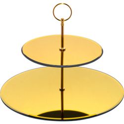БЛЮДО СЕРВИРОВОЧНОЕ 2-Х ЯРУСНОЕ "GOLDEN MIRROR" 19/30 СМ