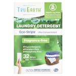 Tru Earth, Eco-Strips®, ультраконцентрированное средство для стирки, без отдушек, 32 полоски