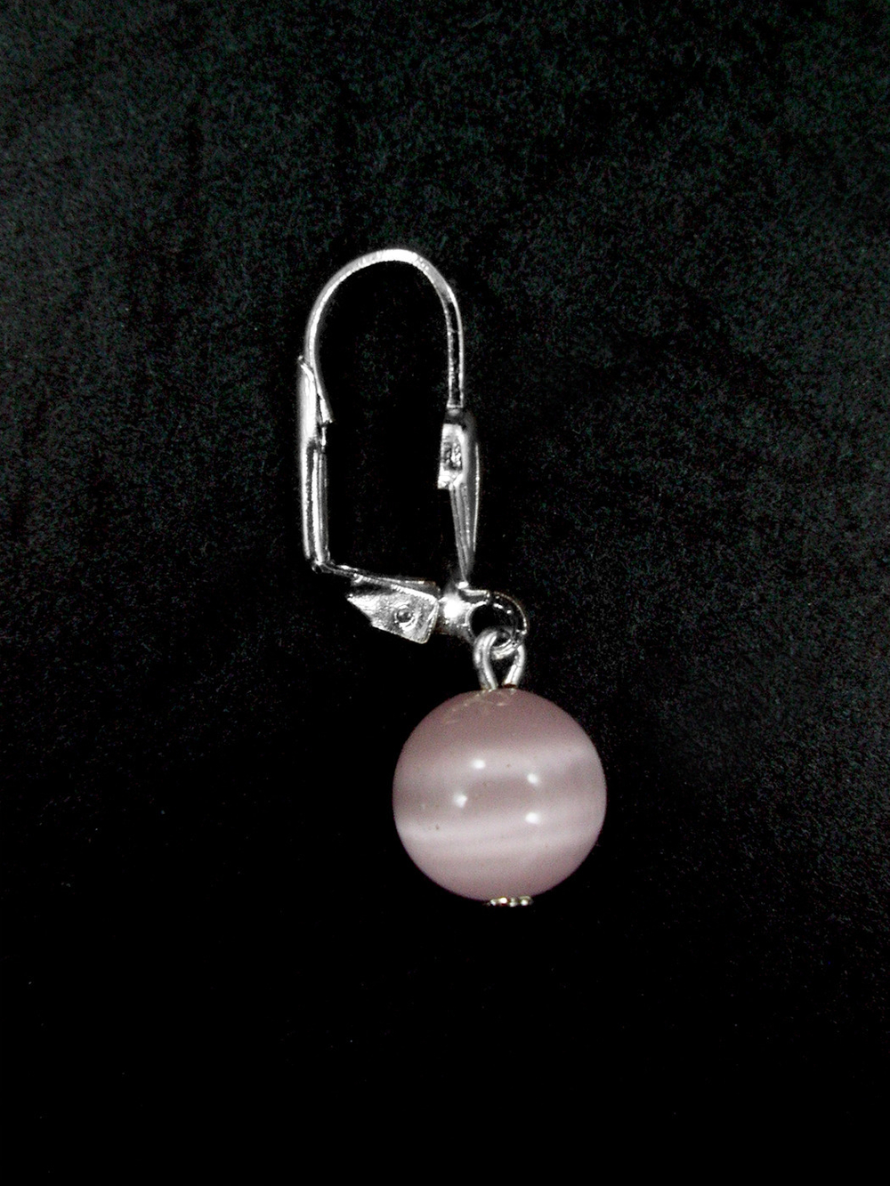 Серьги из кошачьего глаза kgse001-roz10
