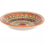 Тарелка плоская 19см оранжевая Риштанская Керамика