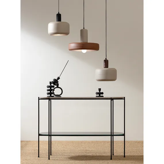 Светильник потолочный Juko, Ø30х32 см, вишневый/бежевый