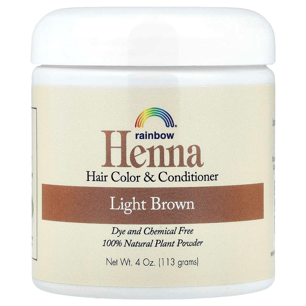 Rainbow Research, хна, краска и кондиционер для волос, светло-коричневый, 113 г (4 унции)