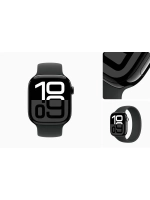 Смарт часы Apple Watch S10, 42mm, Black, Sport Band, S/M.