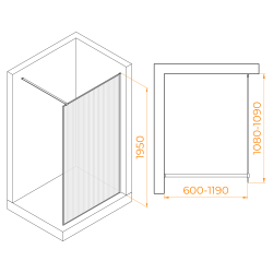 Душевая перегородка RGW WA-08B (1100)