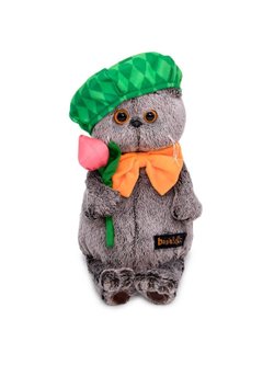Мягкая игрушка Басик в зеленом берете 22 см