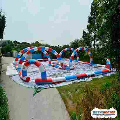 Надувная трасса «Весёлые виражи» для гонок, 15×15×3 м