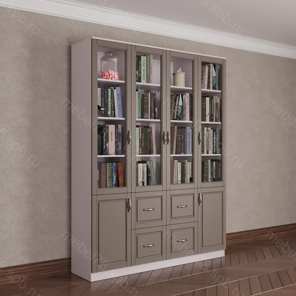 Шкаф книжный 4/10 (мадес)