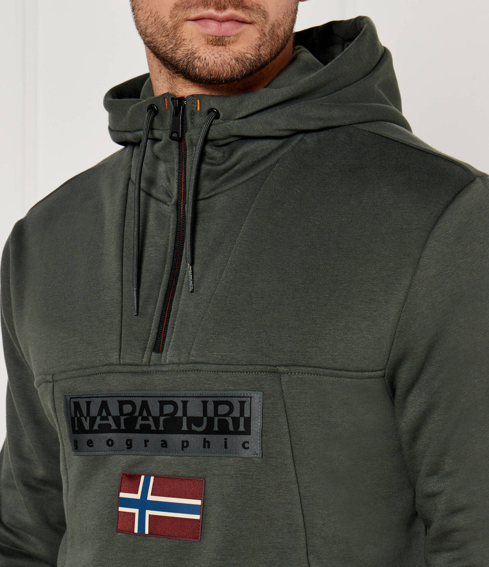 Худи Burgee Napapijri - оливковый (NP0A4I5E)