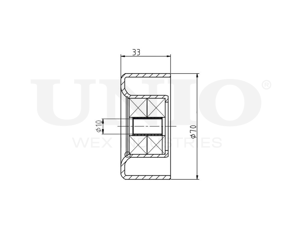 Ролик направляющий приводного ремня UNIO TNS-10060