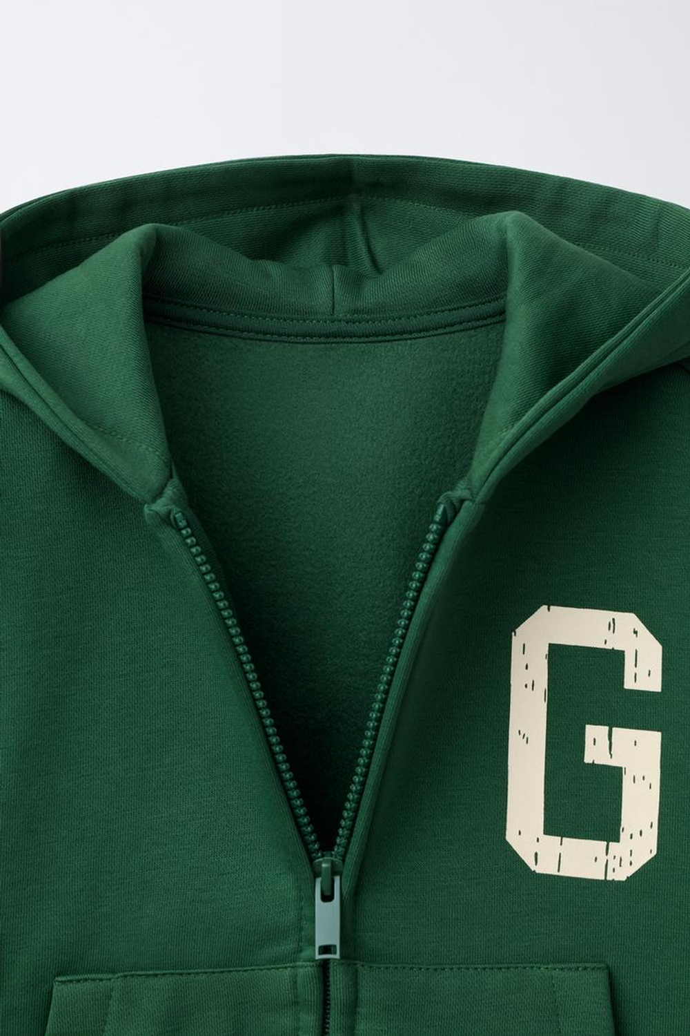 ZARA ХУДИ С НАДПИСЬЮ, ЗЕЛЕНЫЙ