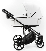Детская коляска Adamex Zico Deluxe New 2 в 1 ZN-SA01 (БЕЛАЯ КОЖА)