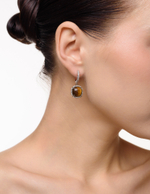 Серьги "Sun Royal" с тигровым глазом Silver