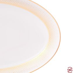 Блюдо овальное Falkenporzellan Deluxe Shape - Rio White Gold 24 см