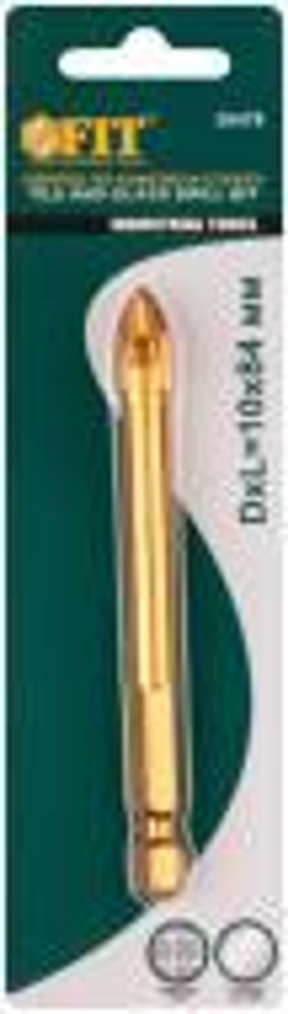 35478 Сверло по кафелю, 4 режущие кромки, титановое покрытие, u-хвостовик под биту 10 х 84 мм