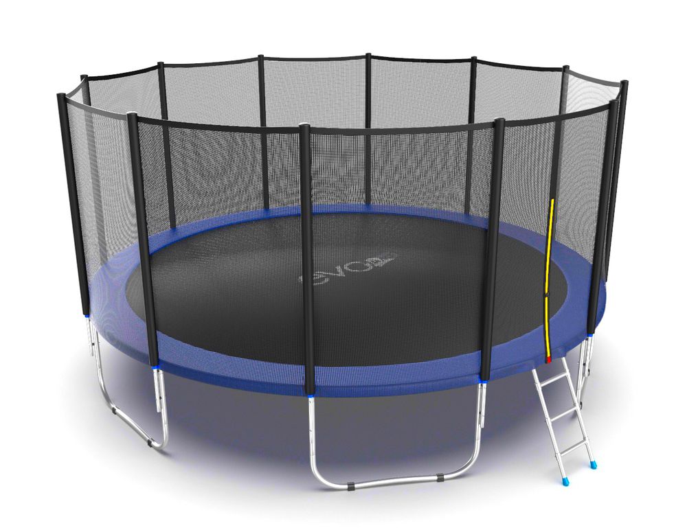 EVO JUMP External 16ft (Blue) Батут с внешней сеткой и лестницей, диаметр 16ft (синий)