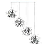 L4PL721134 Подвес четверной линейный EXTRA 4x3x5W(led) G9  (721134 - 4 + 572144 -1) ХРОМ