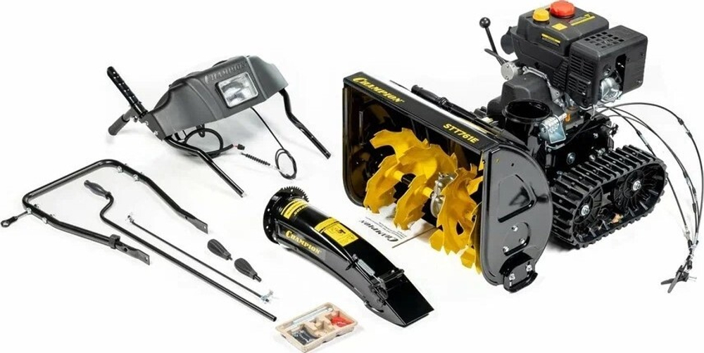 Снегоуборщик гусеничный бензиновый CHAMPION STT761E