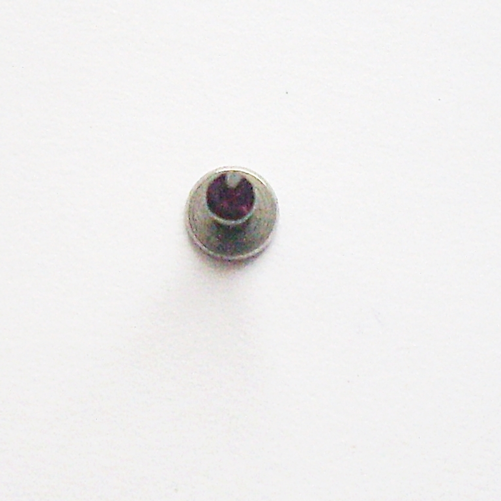 Лабрета для пирсинга губы 6 мм (внутренняя накрутка) с цветным кристаллом 1 шт