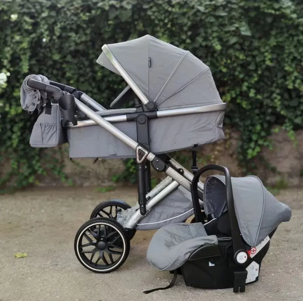 Детская коляска Luxmom F2A 3в1 (серый)