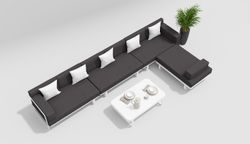 Hacienda, набор белый/антрацит, алюминий