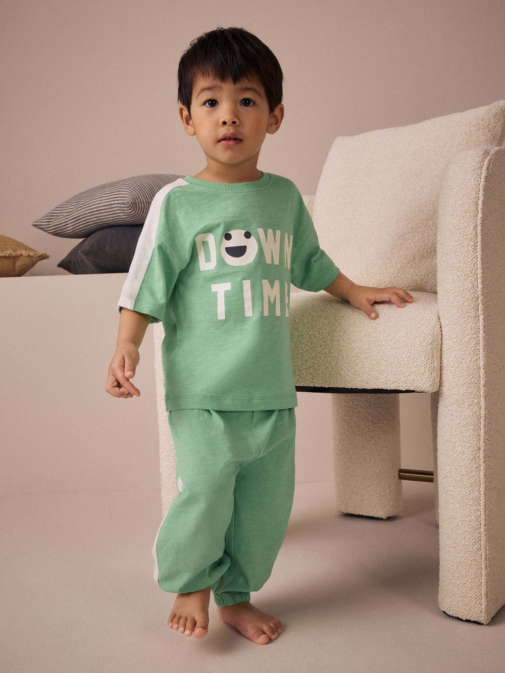 Пижама для мальчика Next AC0-922, 3 шт., Зеленый, Фиолетовый, Голубой