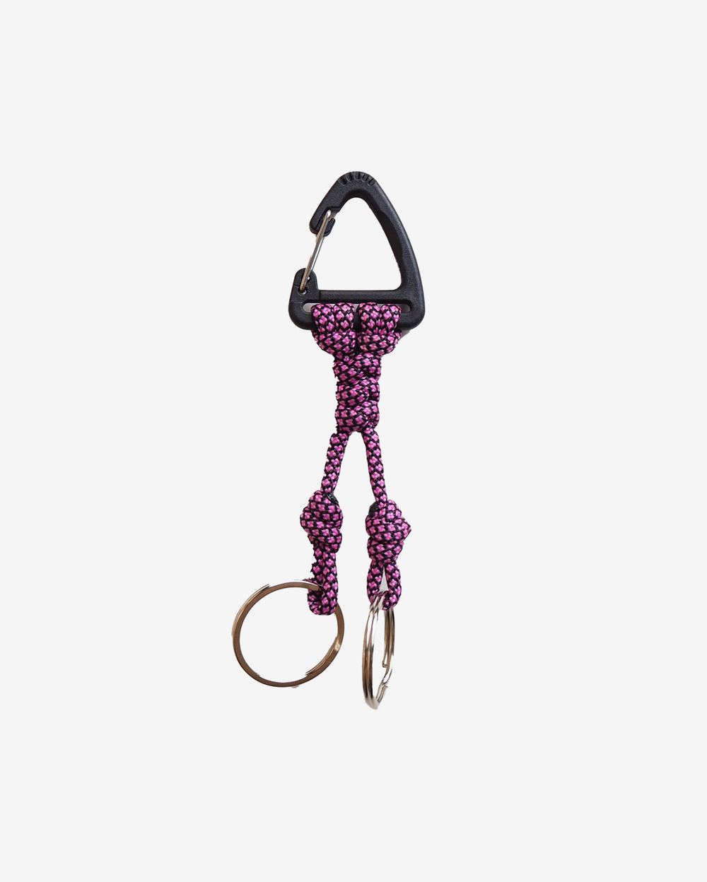 Брелок Ack Items Треугольник (черно-розовый snake шнурок)